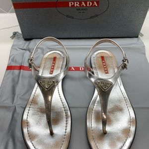 Prada Calzature Donna sandals silver size 37-7